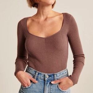 Abercrombie & Fitch LuxeLoft Date Night Sweater in White